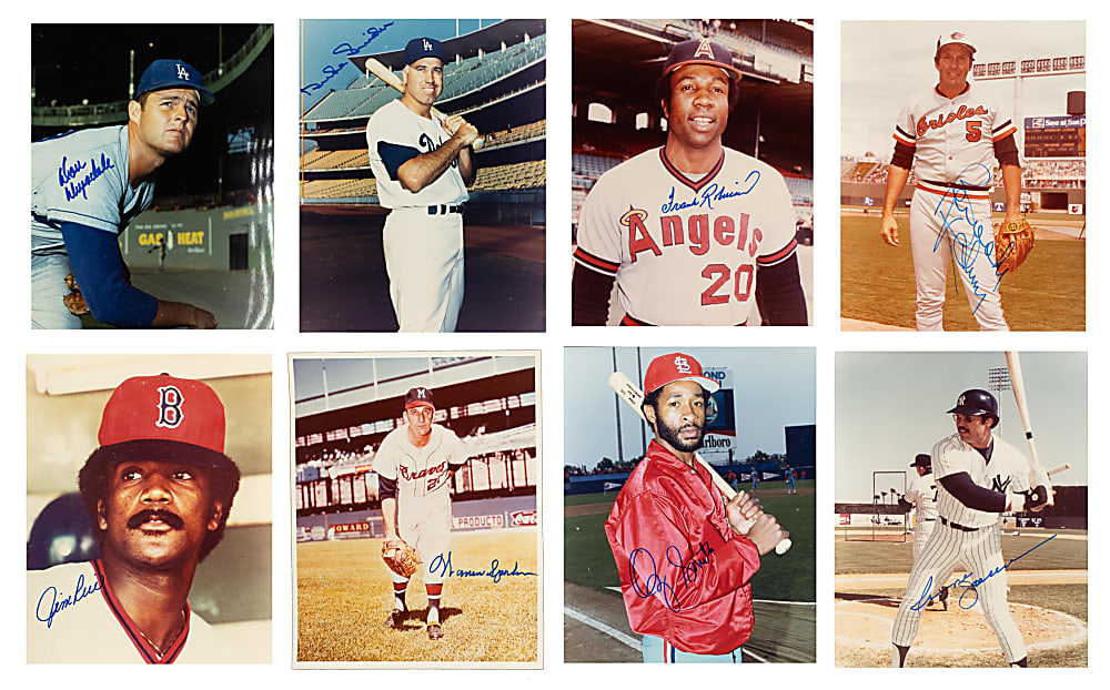 Hall of Fame and Stars Signed Photograph Collection (145) Including Ryan, Berra, and Ripken Jr.