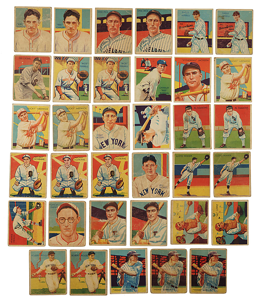 1934-1936 R327 Diamond Stars Partial Set (76/108) Plus 64 Duplicates and 10 Variations