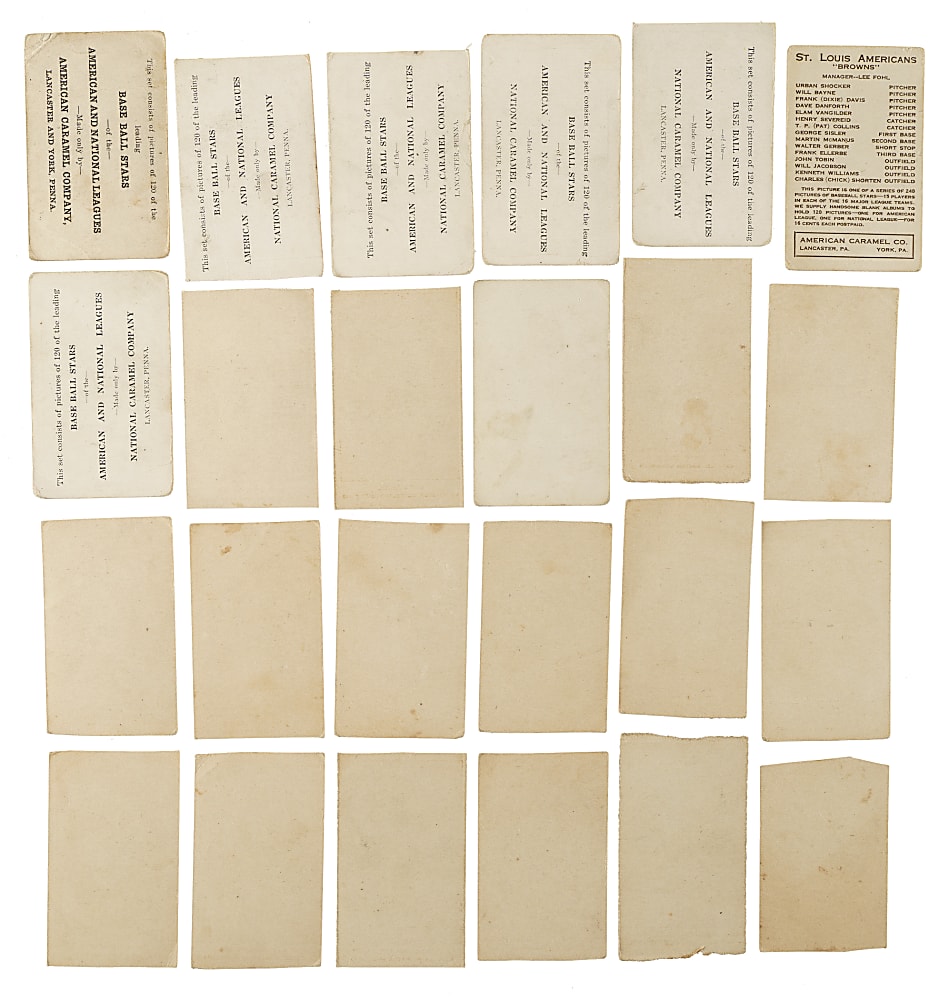 1920s Caramel and Strip-Card Collection (28) Including Schalk, Bancroft, and Wheat