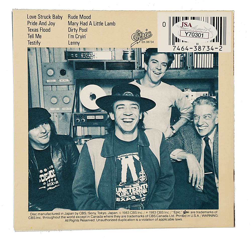 Stevie Ray Vaughan Signed CD Booklet - JSA