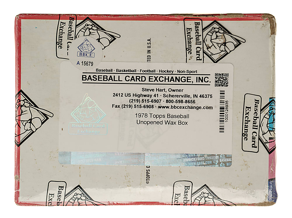 1978 Topps Unopened Wax Box (36 Packs) - BBCE