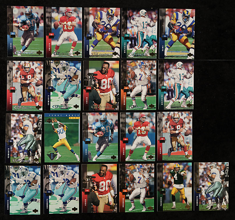 1994 Upper Deck Electric Football Base and Electric Silver Complete Set Pair (2 Sets, 660 Cards) Plus Two Variations