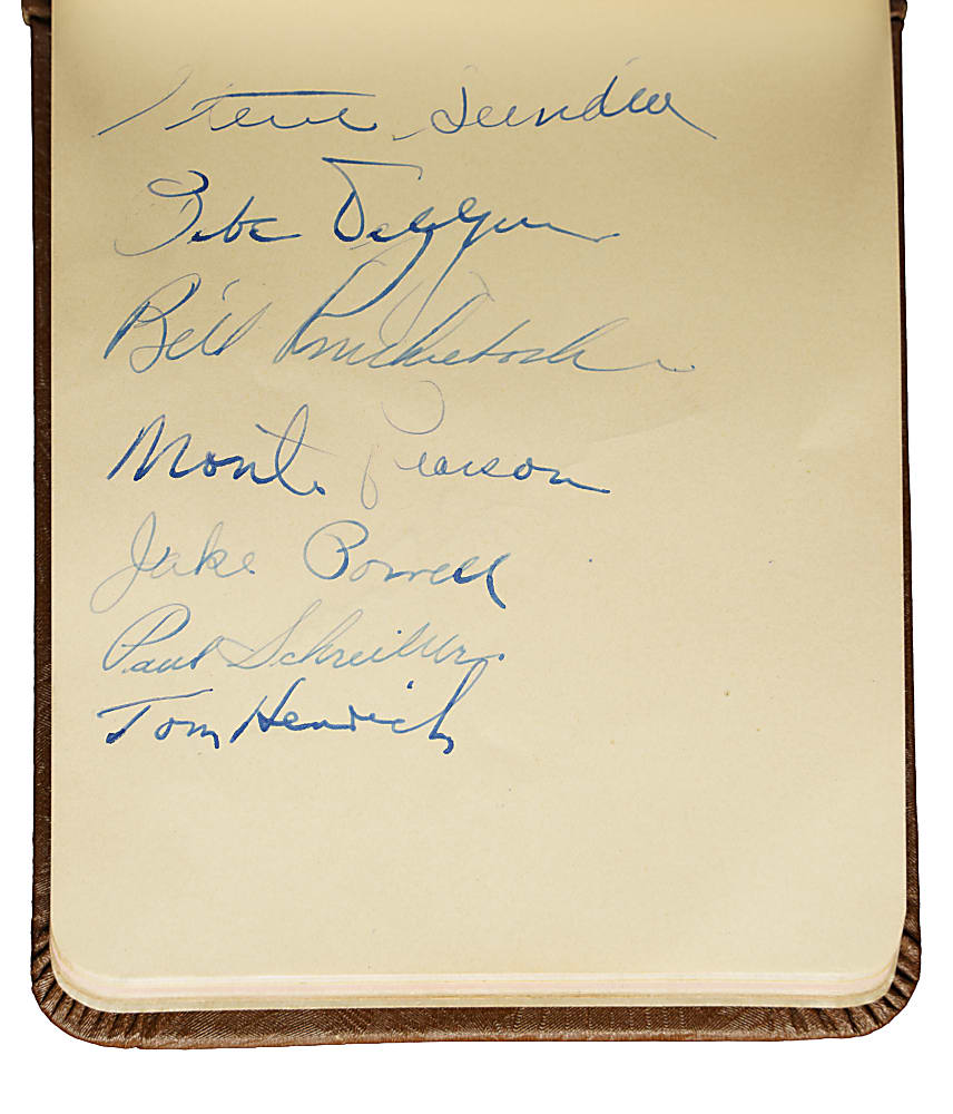 Circa 1930s Multi-Signed Autograph Album with Mel Ott, Al Simmons, and Carl Hubbell - JSA