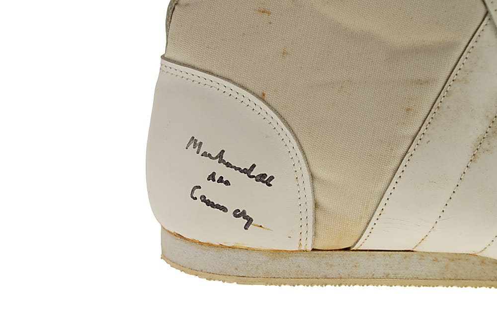 Muhammad Ali "AKA Cassius Clay" Twice-Signed Boot - JSA