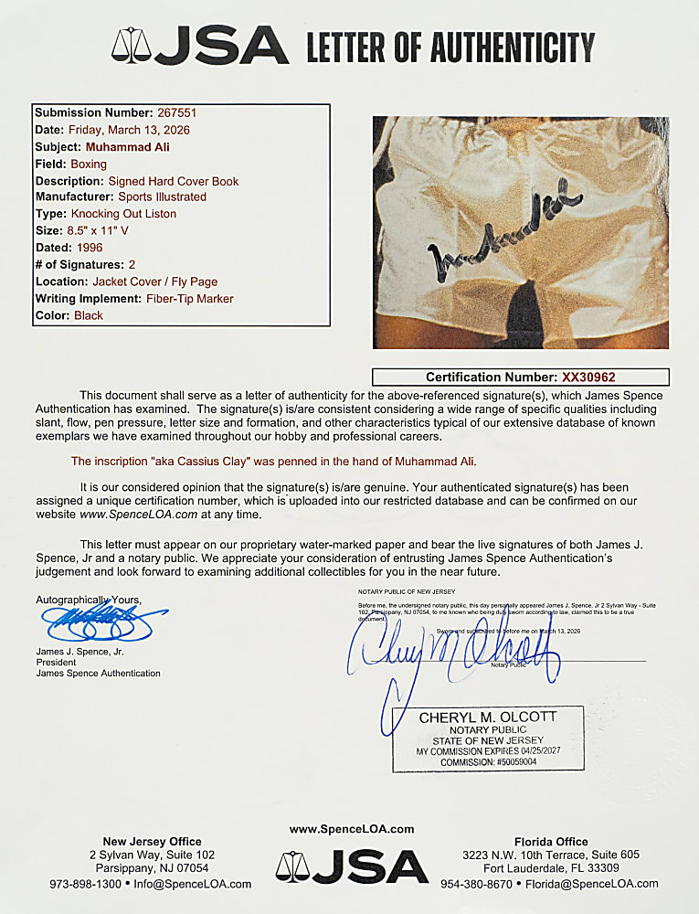 1996 Muhammad Ali "AKA Cassius Clay" Twice-Signed "The Best of Sports Illustrated" Book - JSA