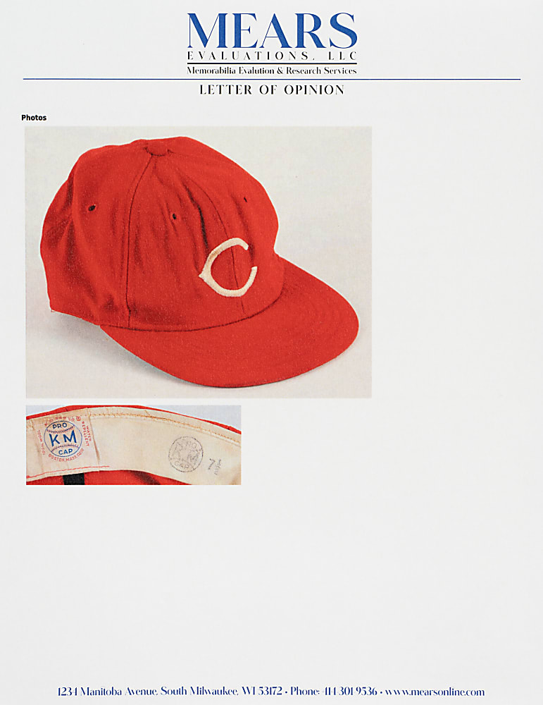 1975-1976 Johnny Bench Cincinnati Reds Game-Used Cap - MEARS