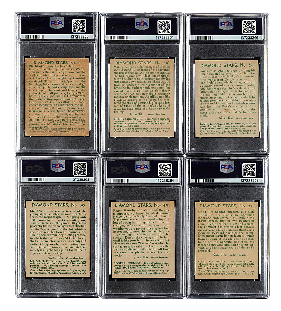 1934-1936 R327 Diamond Stars Complete Set (108)