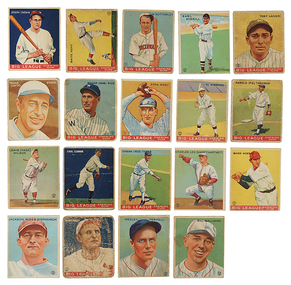 1933 R319 Goudey Collection (23) Including 18 Hall of Famers