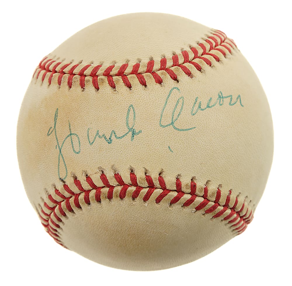 Hank Aaron Single-Signed Baseball - PSA/DNA