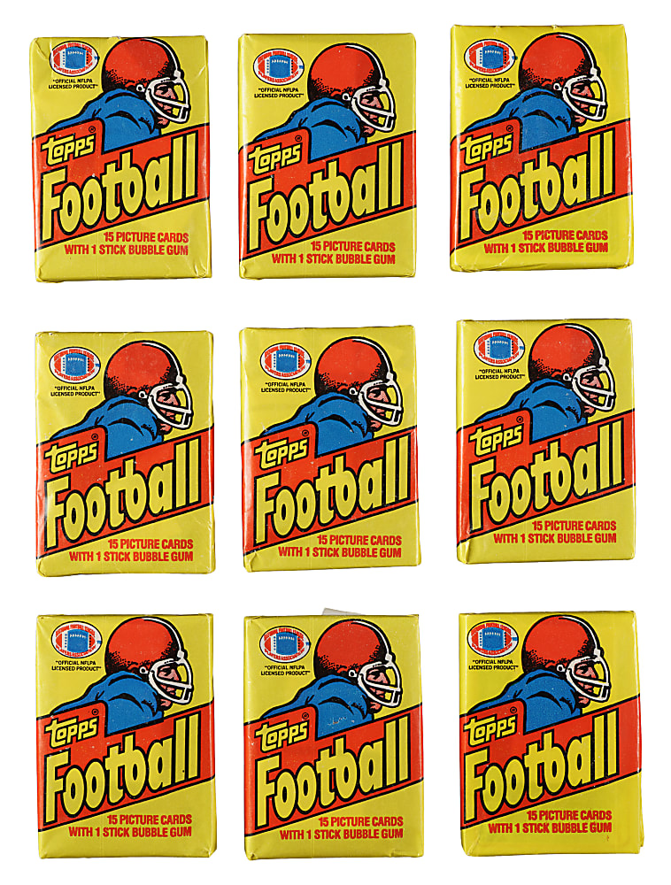 1981 Topps Football Unopened Wax Pack Collection (20 Packs) - Joe Montana Rookie Year