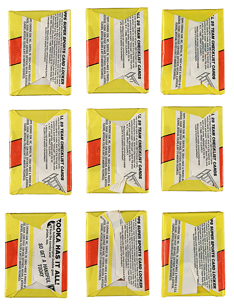 1981 Topps Football Unopened Wax Pack Collection (20 Packs) - Joe Montana Rookie Year