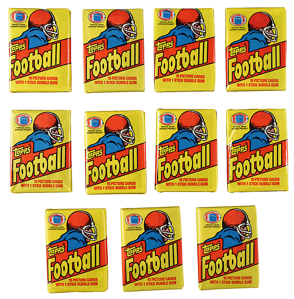 1981 Topps Football Unopened Wax Pack Collection (20 Packs) - Joe Montana Rookie Year