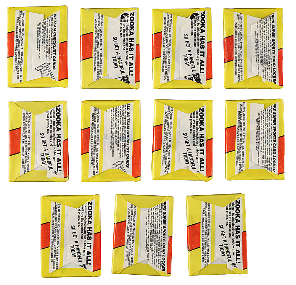 1981 Topps Football Unopened Wax Pack Collection (20 Packs) - Joe Montana Rookie Year