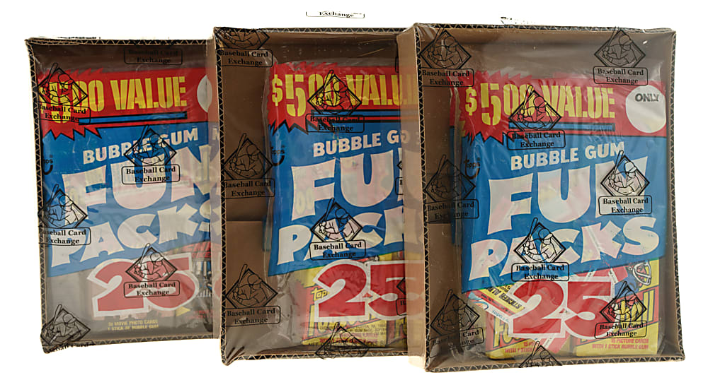 1981 Topps "Fun Packs" Unopened Bag Trio (3 Bags, 75 Packs) - BBCE