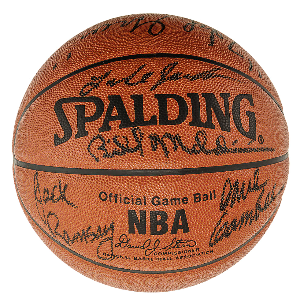 1966-1967 Philadelphia 76ers World Champions Team-Signed Reunion Basketball with Wilt Chamberlain and Hal Greer - JSA