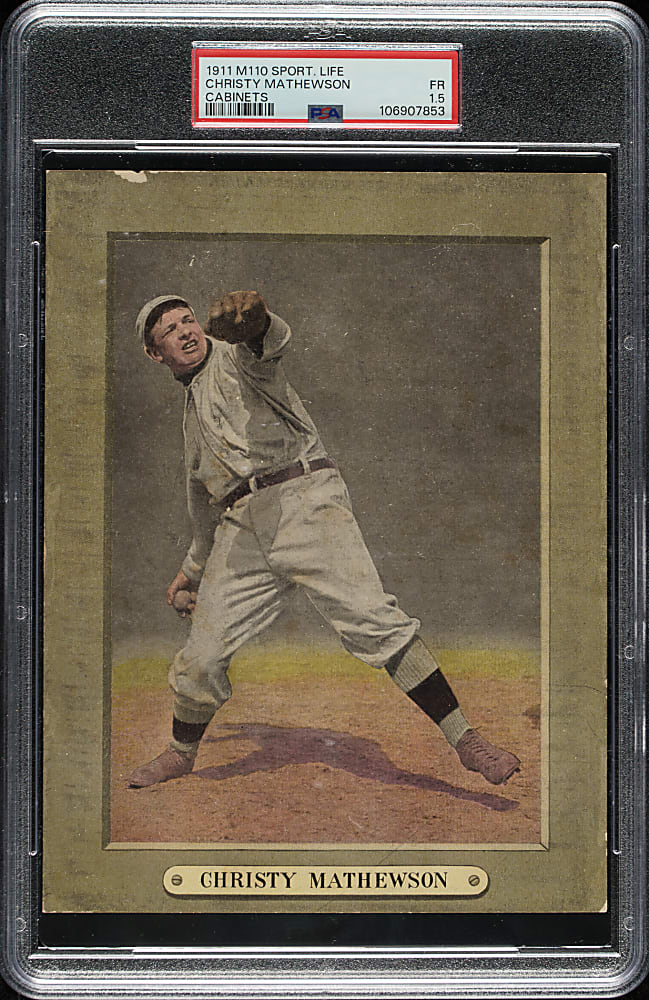 1911 M110 Sporting Life Cabinet Christy Mathewson PSA FAIR 1.5