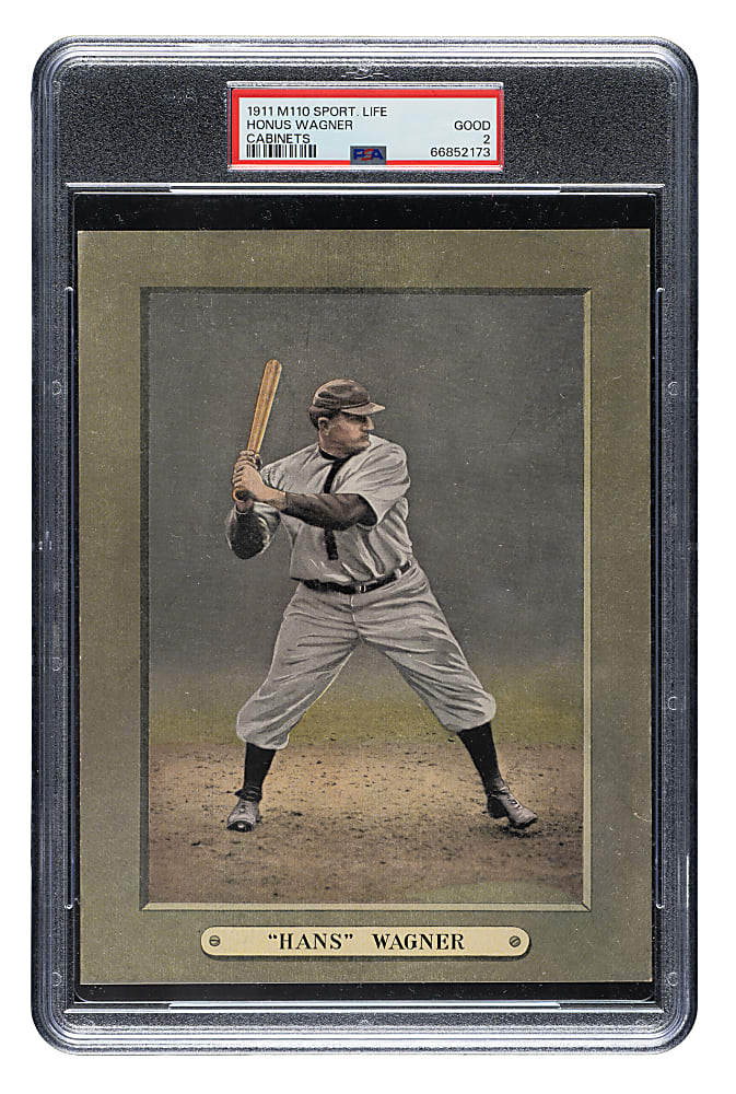 1911 M110 Sporting Life Cabinet Honus Wagner PSA GOOD 2