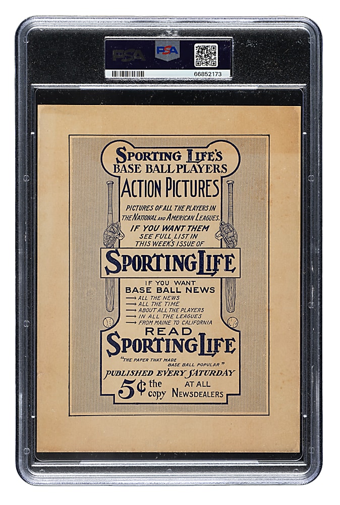 1911 M110 Sporting Life Cabinet Honus Wagner PSA GOOD 2