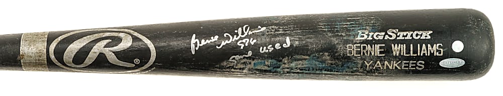 2001 Bernie Williams New York Yankees Signed Game-Used Bat PSA/DNA GU 10