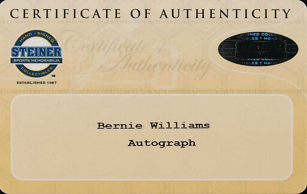 2001 Bernie Williams New York Yankees Signed Game-Used Bat PSA/DNA GU 10