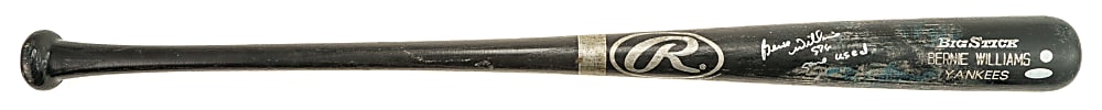 2001 Bernie Williams New York Yankees Signed Game-Used Bat PSA/DNA GU 10