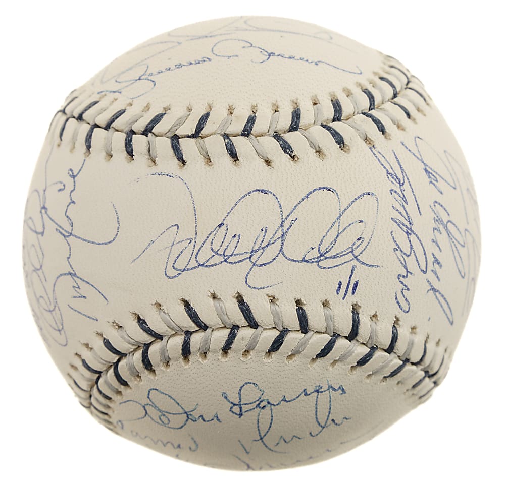New York Yankees Hall of Fame and Stars Multi-Signed Baseball with Mariano Rivera and Derek Jeter - Steiner and MLB