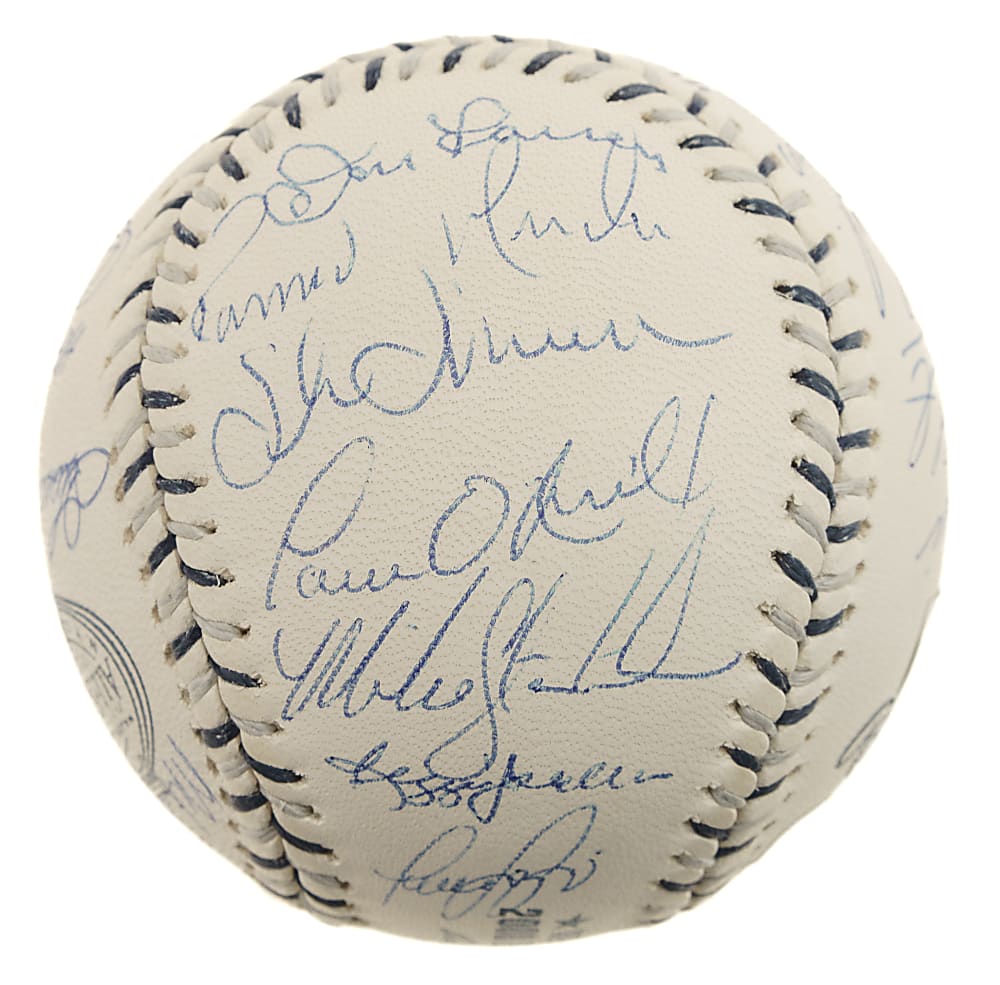 New York Yankees Hall of Fame and Stars Multi-Signed Baseball with Mariano Rivera and Derek Jeter - Steiner and MLB