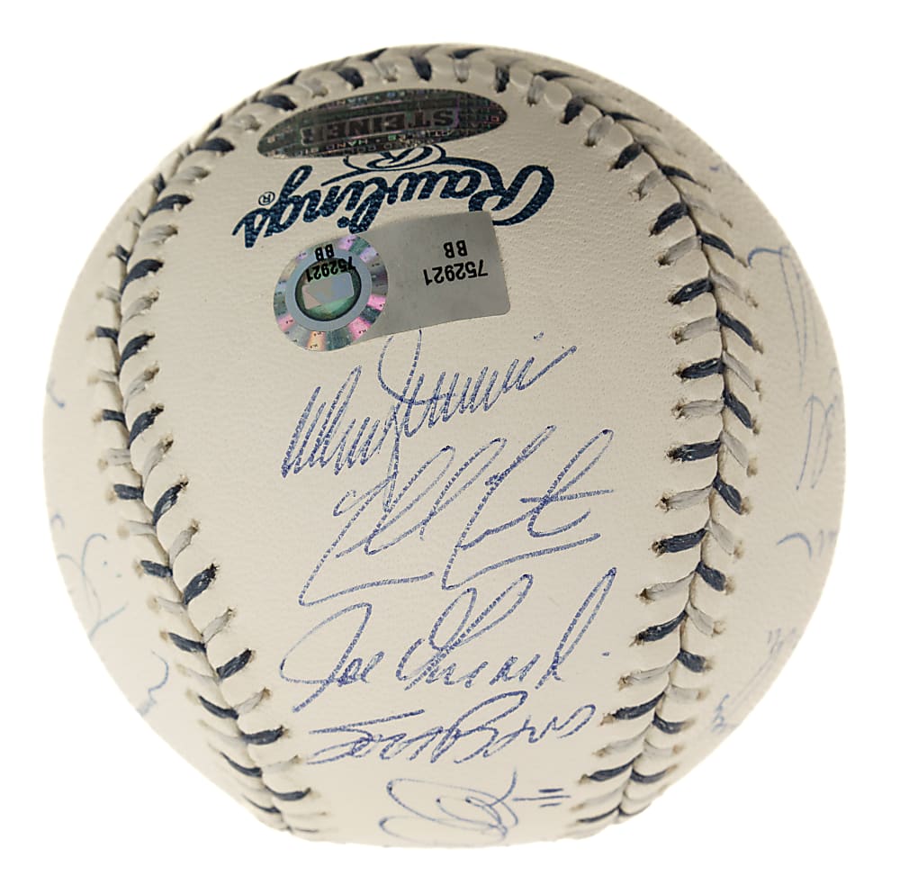 New York Yankees Hall of Fame and Stars Multi-Signed Baseball with Mariano Rivera and Derek Jeter - Steiner and MLB