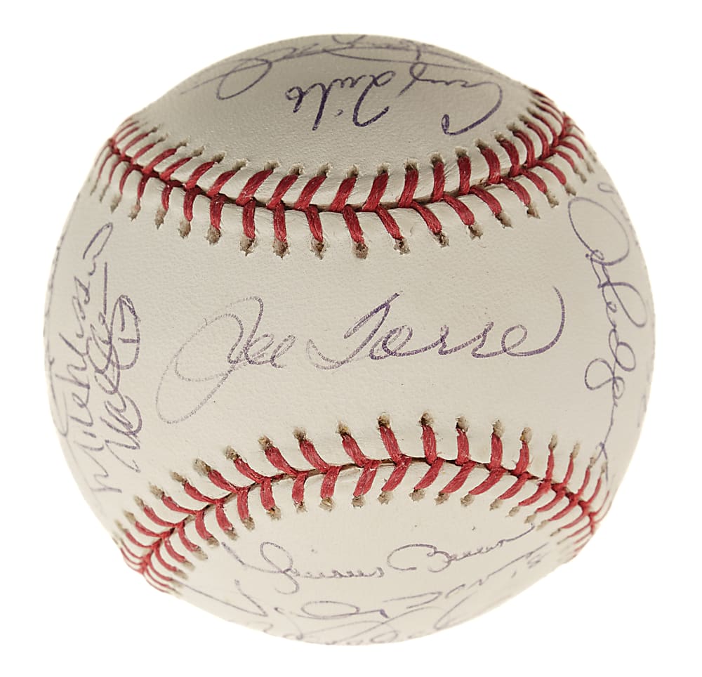 2006 New York Yankees Team-Signed Baseball with Derek Jeter and Mariano Rivera - Steiner