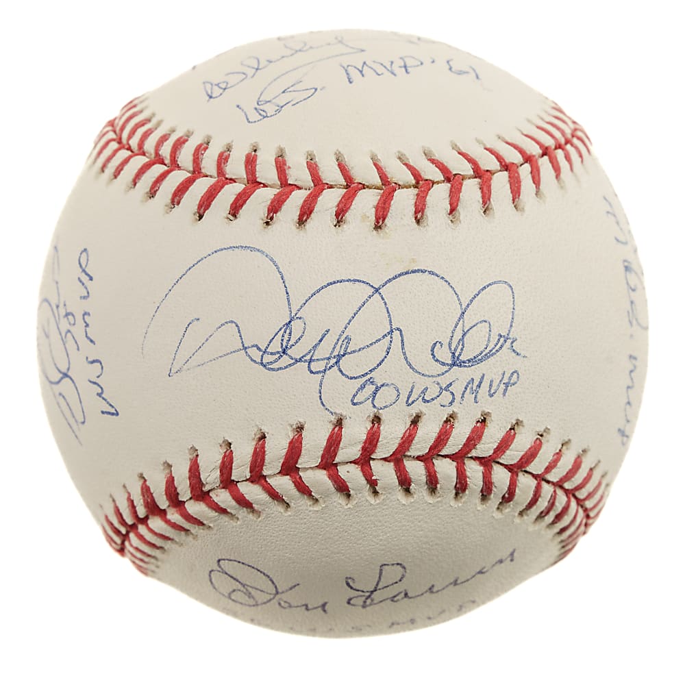 New York Yankees World Series MVP Multi-Signed Baseball (11 Signatures) Including Derek Jeter and Mariano Rivera - MLB and Steiner