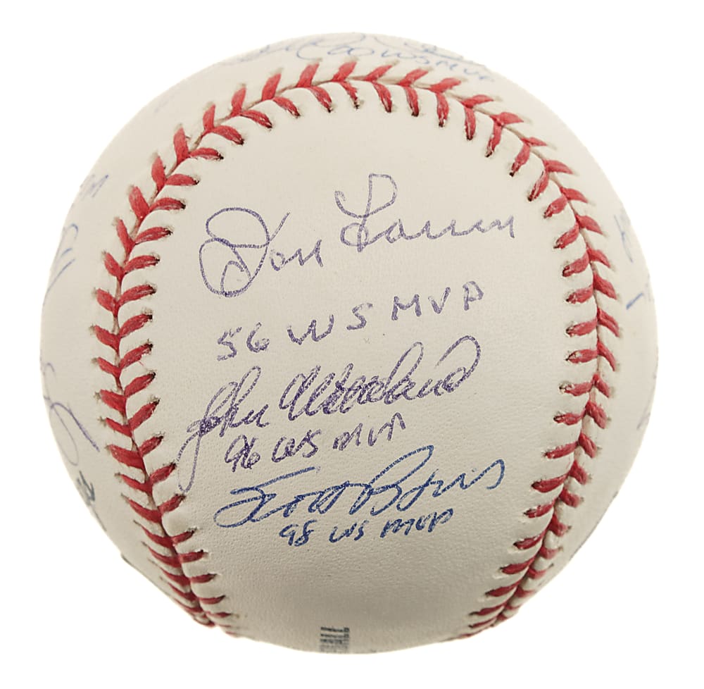 New York Yankees World Series MVP Multi-Signed Baseball (11 Signatures) Including Derek Jeter and Mariano Rivera - MLB and Steiner