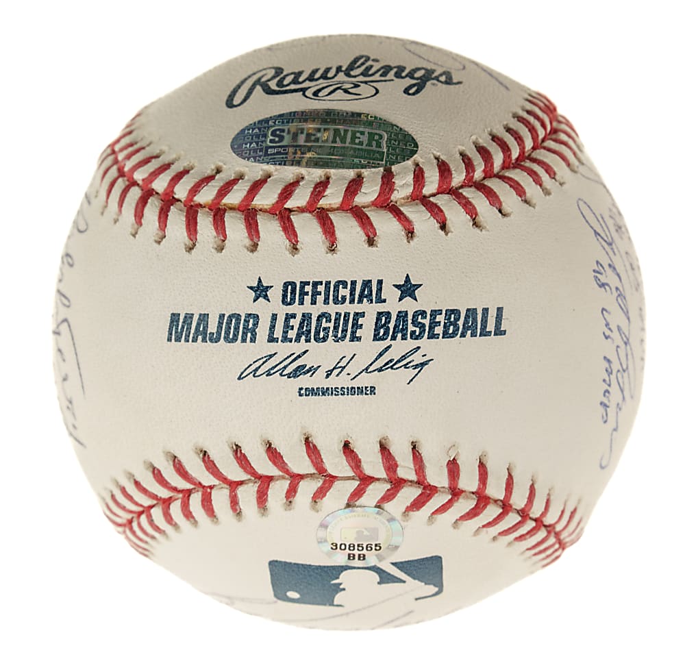 New York Yankees World Series MVP Multi-Signed Baseball (11 Signatures) Including Derek Jeter and Mariano Rivera - MLB and Steiner