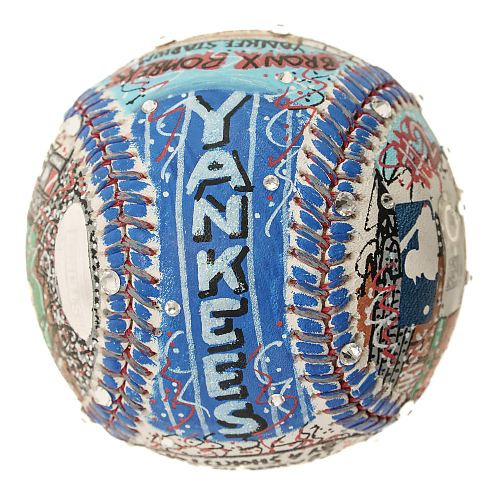 Derek Jeter Signed Mixed-Media Art Baseball by Charles Fazzino - MLB