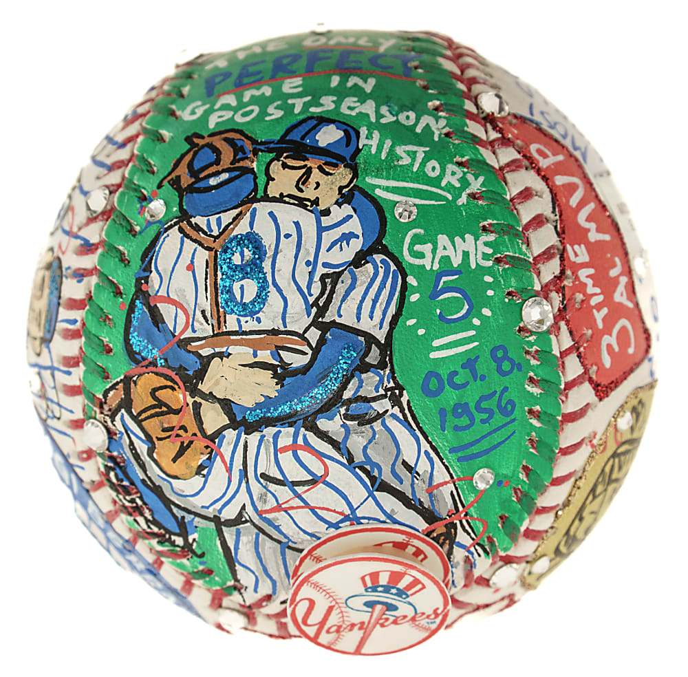 Yogi Berra Signed Mixed-Media Art Baseball by Charles Fazzino - MLB