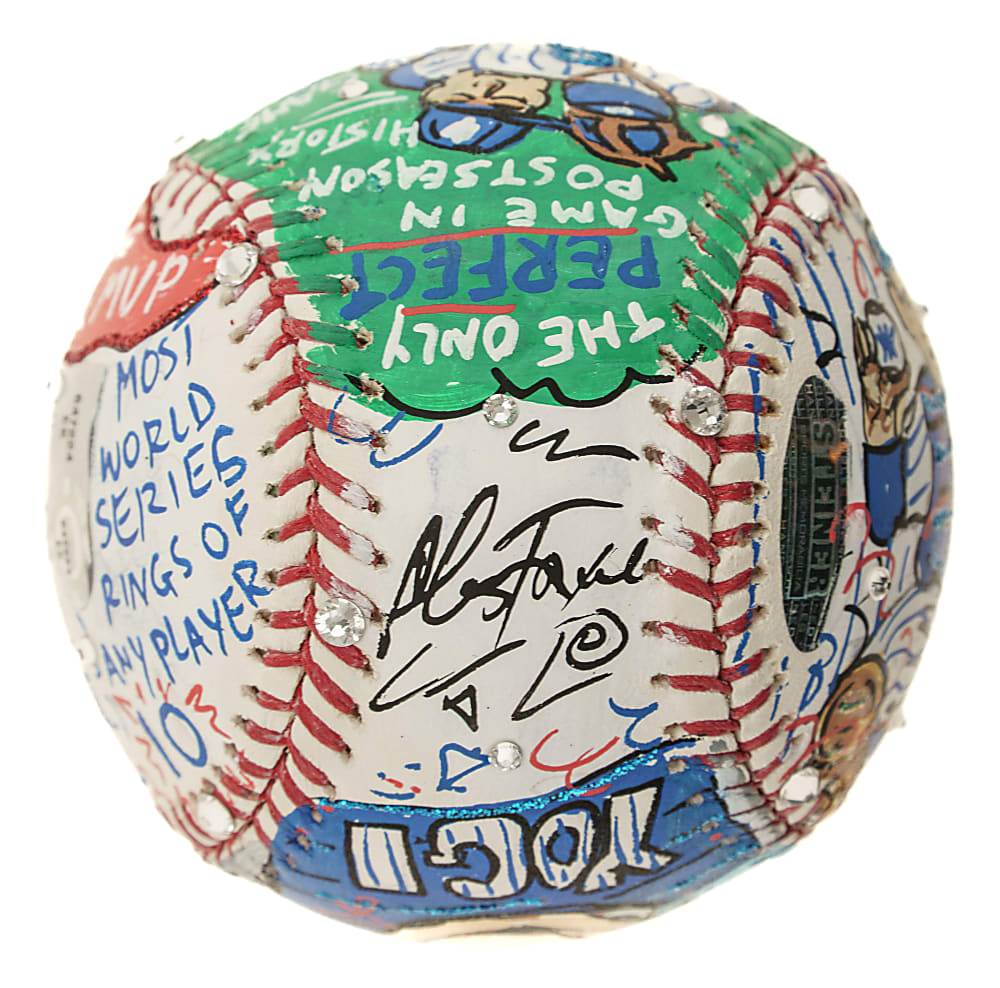 Yogi Berra Signed Mixed-Media Art Baseball by Charles Fazzino - MLB