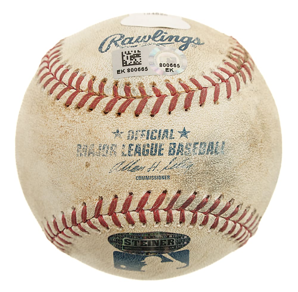 September 4, 2013 Mariano Rivera Signed Game-Used Baseball with "Save 649 Last Save at Home" Inscription - MLB and Steiner