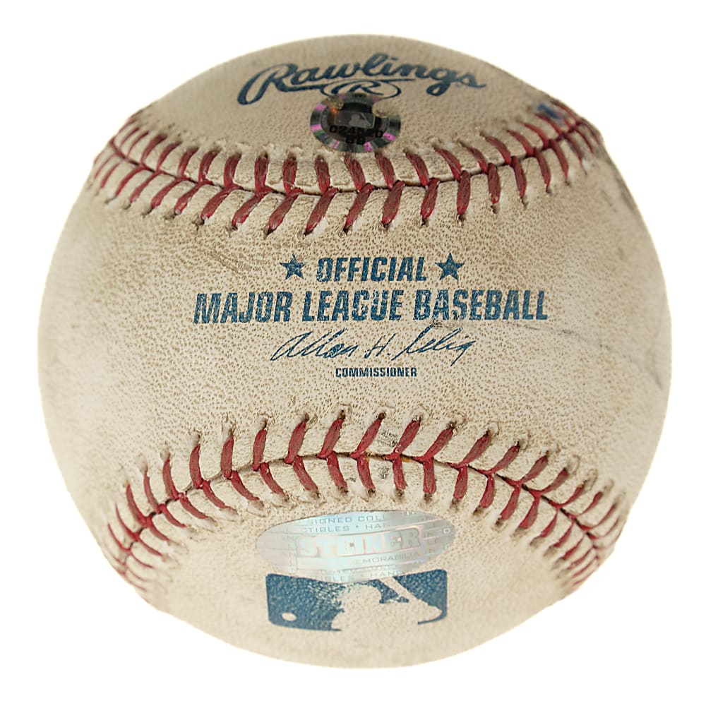 July 16, 2006 Mariano Rivera Signed Game-Used Baseball with "400th Save 7/16/2006" Inscription - MLB and Steiner