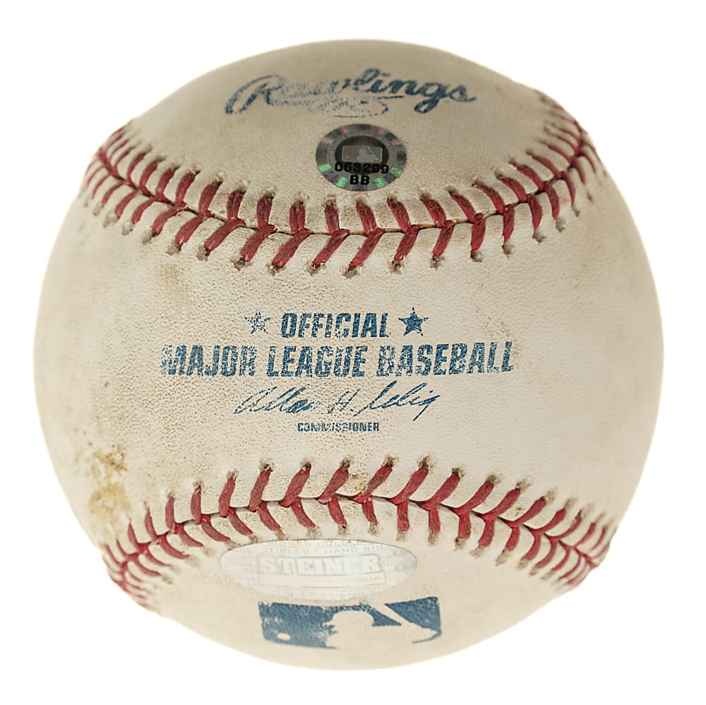 May 7, 2006 Joe Torre Signed Game-Used Baseball with "1,000 Yankee Win 5-7-06" Inscription - MLB and Steiner