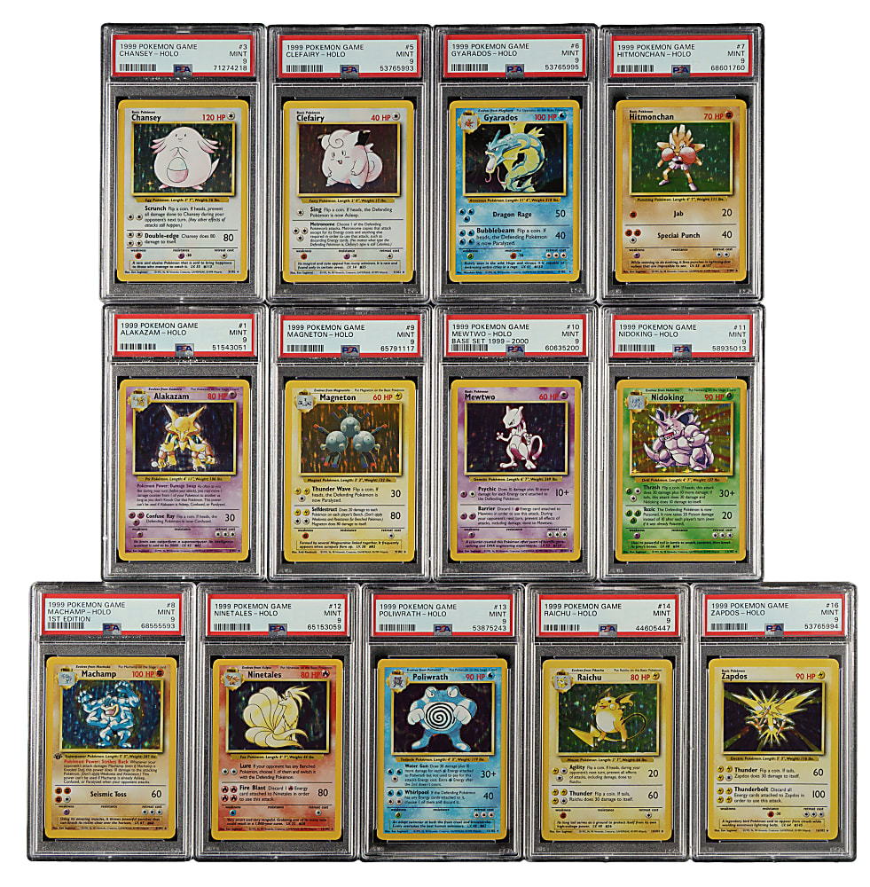 1999 Pokemon Base Set Holographic PSA MINT 9 Collection (13)