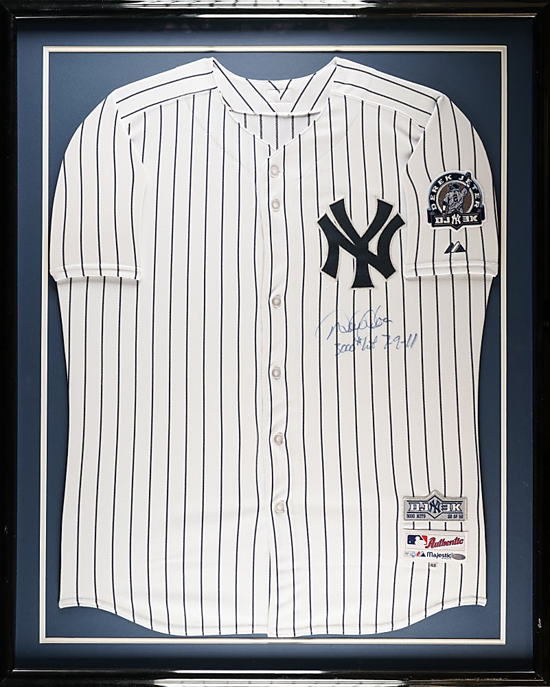 Derek Jeter Signed Limited-Edition New York Yankees Jersey with "3,000 Hit 7-9-11" Inscription - MLB And Steiner