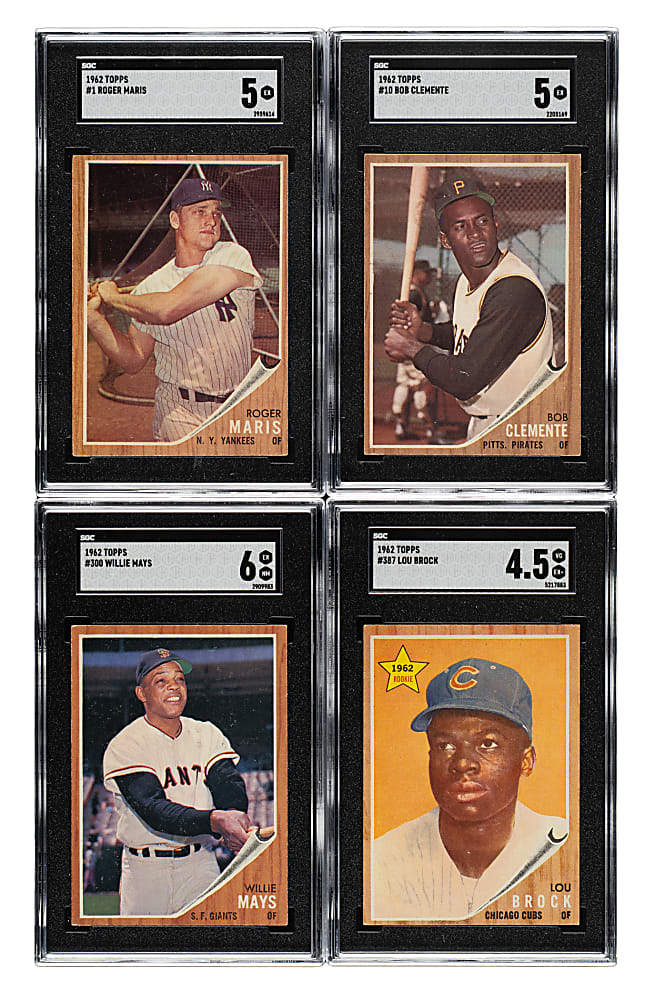 1962 Topps Collection (654) Including Maris, Clemente, Koufax, Mays, and Brock Rookie