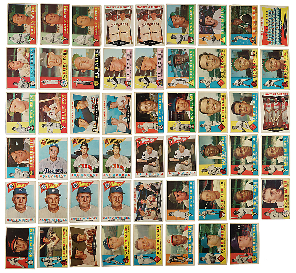 1960 Topps Collection (579) Including Mantle, Aaron, Clemente, and McCovey Rookie