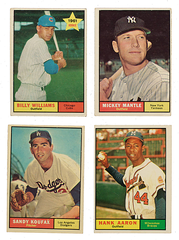 1961 Topps Partial Set (393/587) Including #300 Mickey Mantle Plus 361 Duplicates