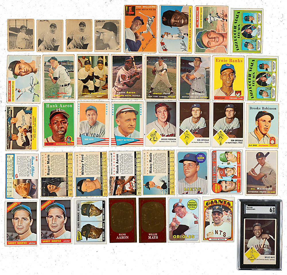 1948 to 1972 Topps, Fleer, Bowman, and Post Cereal Shoebox Collection (1,729) Including 153 Hall of Famers