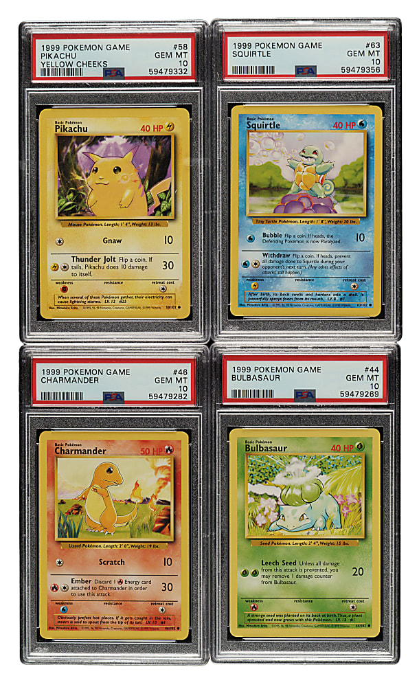 1999 Pokemon Base Set PSA-Graded Near-Complete Set (86/102) - All PSA GEM MINT 10 Examples Including 11 Shadowless!