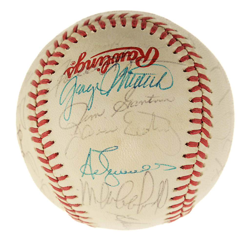1982 Milwaukee Brewers American League Champions Team-Signed World Series Baseball with Yount, Molitor, and Simmons