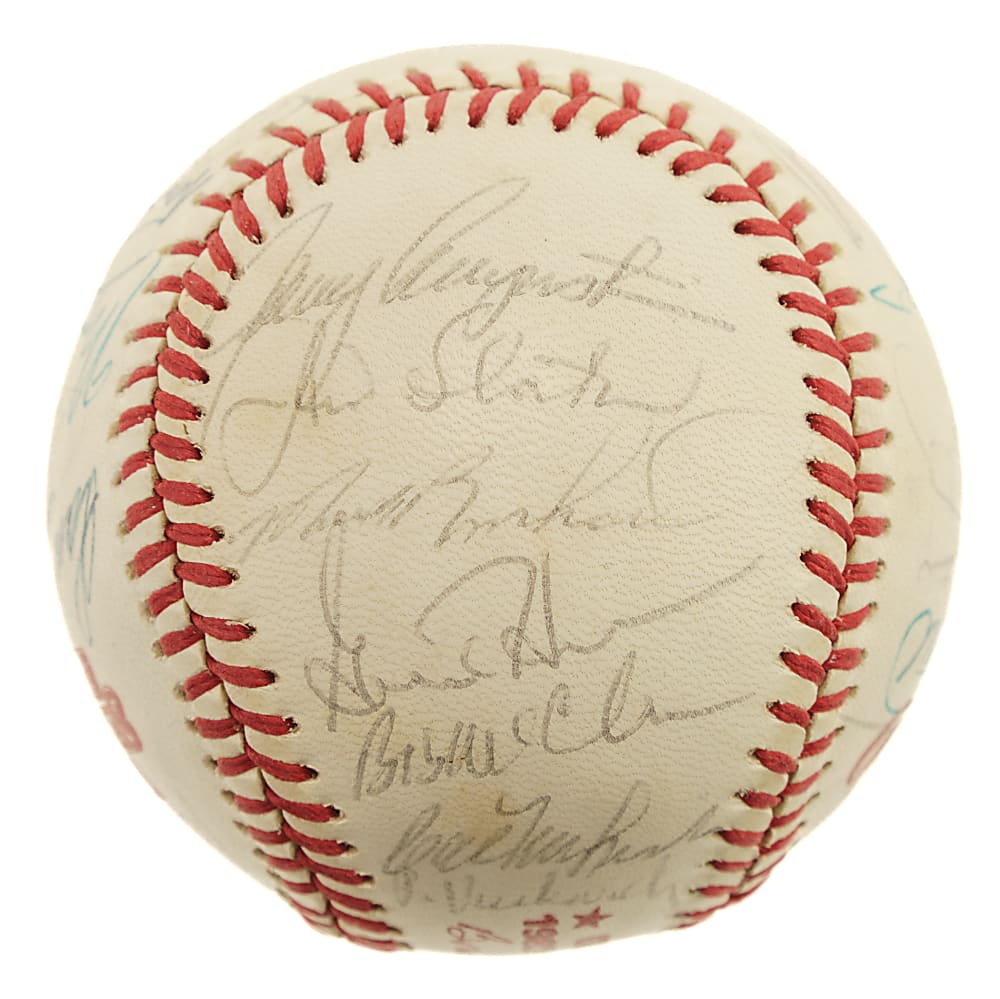 1982 Milwaukee Brewers American League Champions Team-Signed World Series Baseball with Yount, Molitor, and Simmons