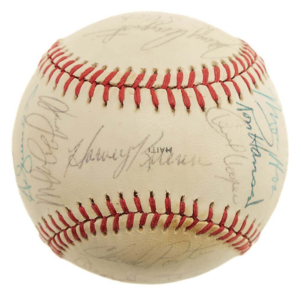 1982 Milwaukee Brewers American League Champions Team-Signed World Series Baseball with Yount, Molitor, and Simmons