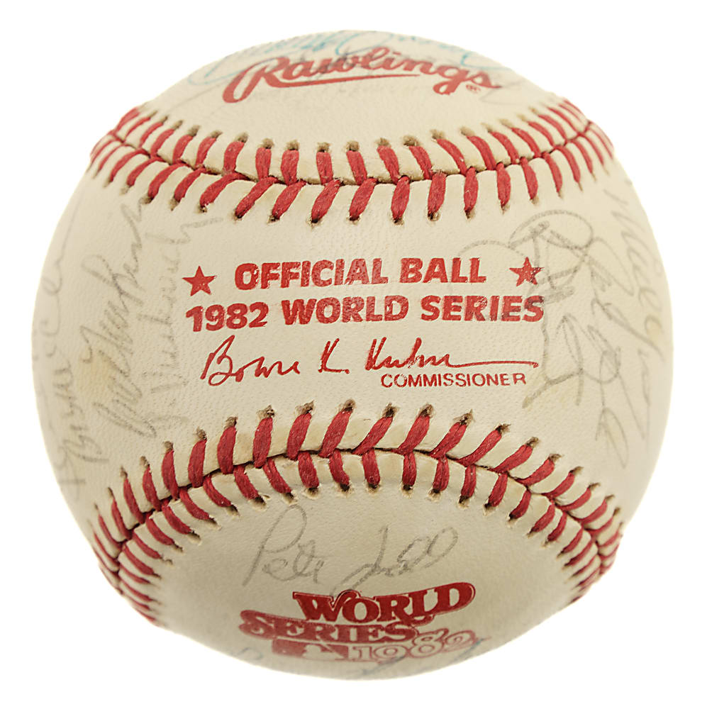 1982 Milwaukee Brewers American League Champions Team-Signed World Series Baseball with Yount, Molitor, and Simmons