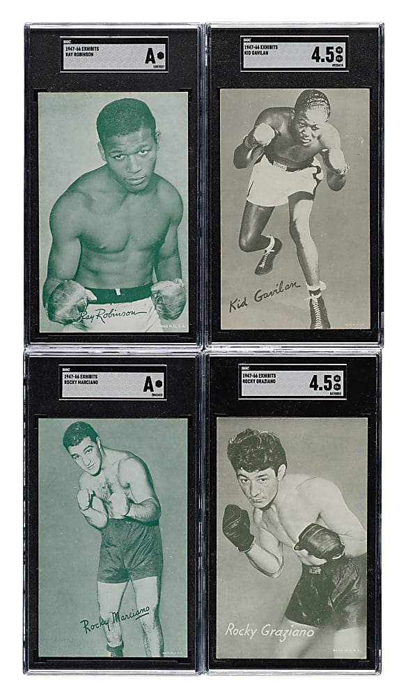 1947-1966 Exhibits Boxing Collection (252) Including 39 SGC-Graded Cards
